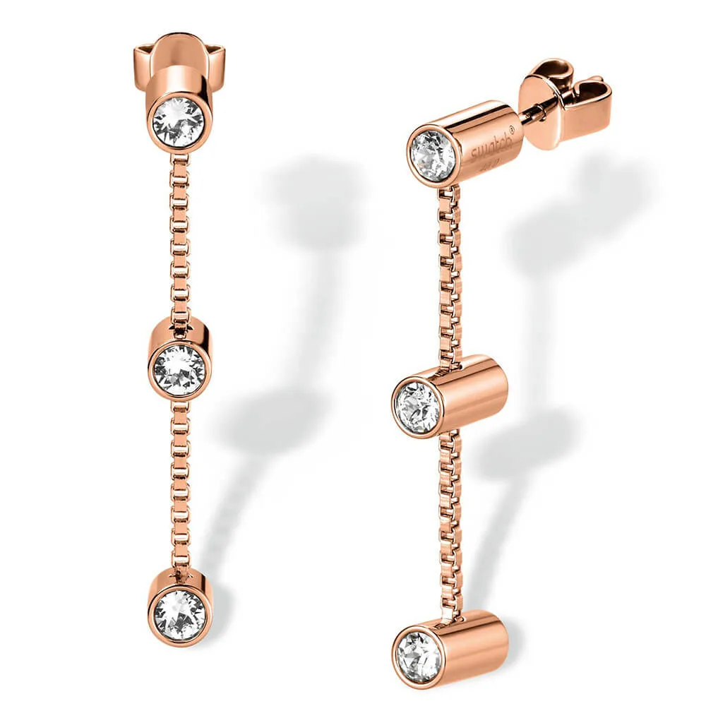 LUSTRO EARRINGS LONG ROSE