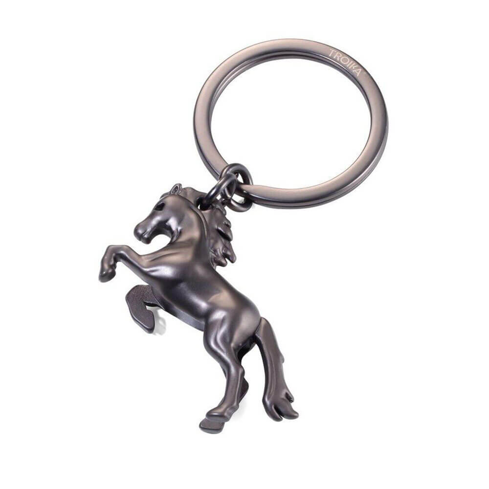 Keyring, horse reared up, cast metal