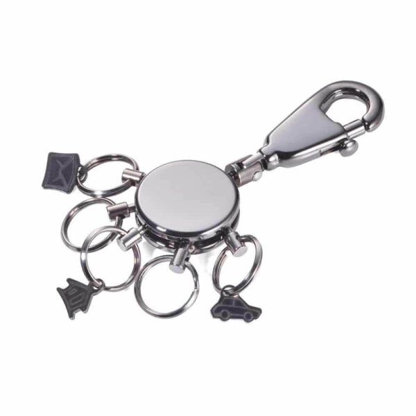 Keyring, round, incl. carabiner